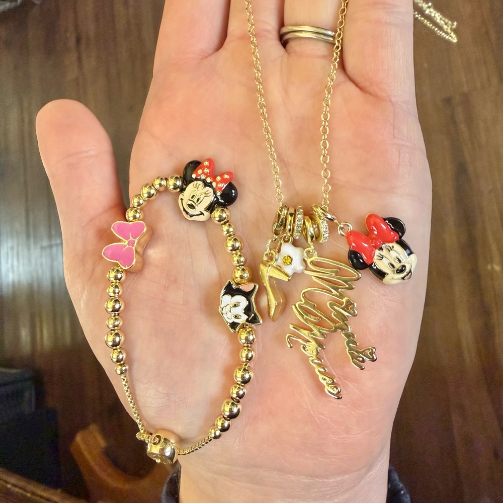 Baublebar Disney Minnie Mouse Gold Jewelry Set
